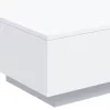 Fehér dohányzóasztal LED-lámpákkal 55 x 55 x 31 cm