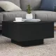 Fekete dohányzóasztal LED-lámpákkal 55 x 55 x 31 cm