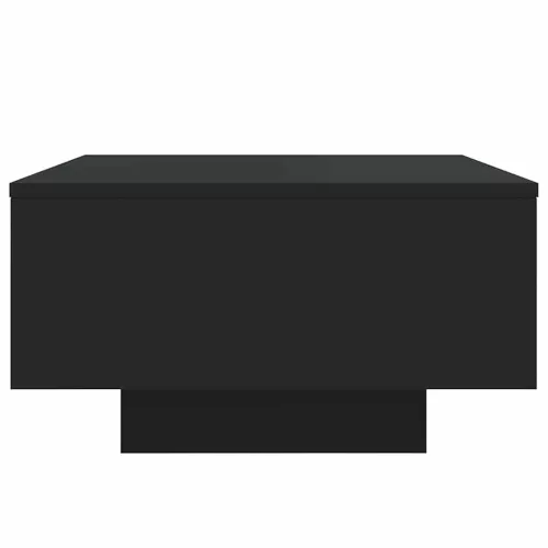 Fekete dohányzóasztal LED-lámpákkal 55 x 55 x 31 cm