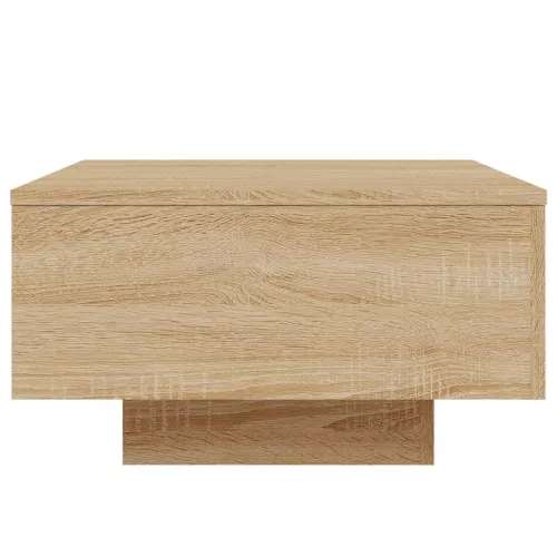 Sonoma tölgy színű dohányzóasztal LED-lámpákkal 55 x 55 x 31 cm