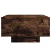Füstös tölgy színű dohányzóasztal LED-lámpákkal 55 x 55 x 31 cm