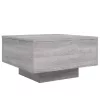 Szürke sonoma színű dohányzóasztal LED-lámpákkal 55x55x31 cm