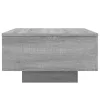 Szürke sonoma színű dohányzóasztal LED-lámpákkal 55x55x31 cm