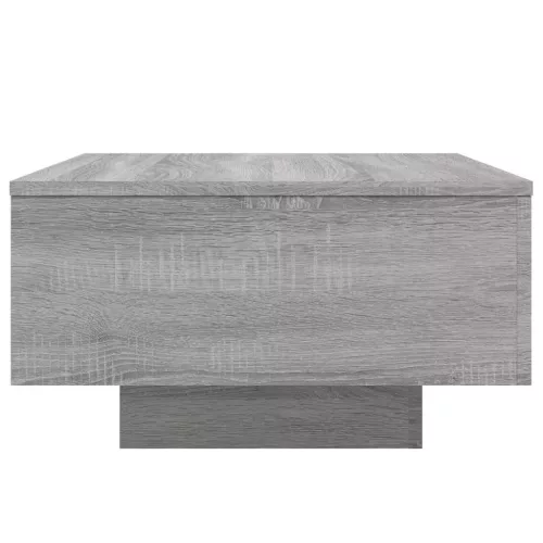 Szürke sonoma színű dohányzóasztal LED-lámpákkal 55x55x31 cm