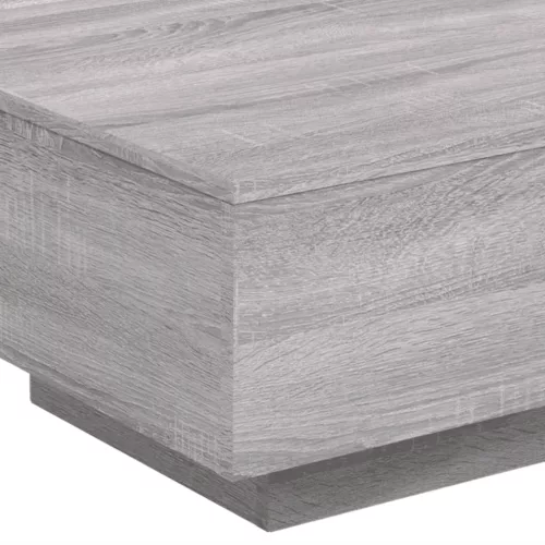 Szürke sonoma színű dohányzóasztal LED-lámpákkal 55x55x31 cm