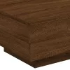 Barna tölgyszínű dohányzóasztal LED-lámpákkal 55 x 55 x 31 cm