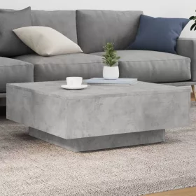 Betonszürke szerelt fa dohányzóasztal 80 x 80 x 31 cm