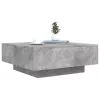 Betonszürke szerelt fa dohányzóasztal 80 x 80 x 31 cm