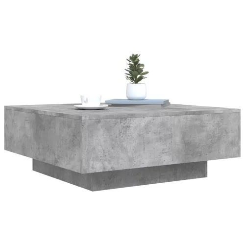 Betonszürke szerelt fa dohányzóasztal 80 x 80 x 31 cm