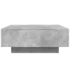 Betonszürke szerelt fa dohányzóasztal 80 x 80 x 31 cm