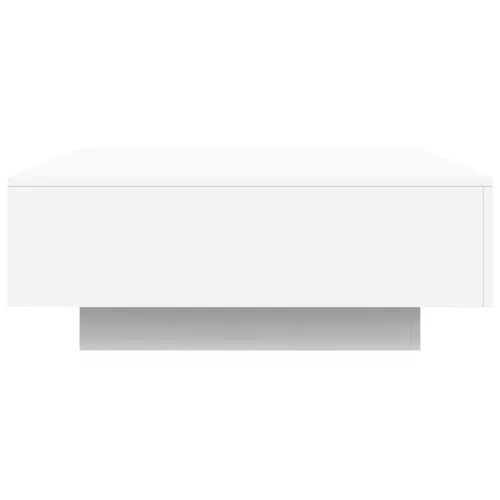 Fehér dohányzóasztal LED-lámpákkal 80 x 80 x 31 cm