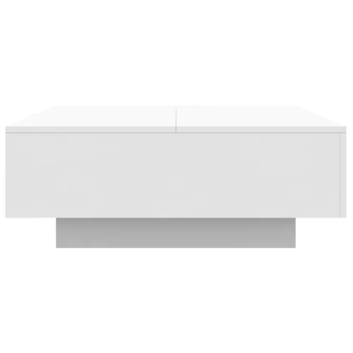 Fehér dohányzóasztal LED-lámpákkal 80 x 80 x 31 cm