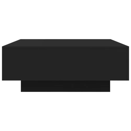 Fekete dohányzóasztal LED-lámpákkal 80 x 80 x 31 cm