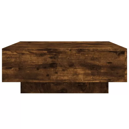 Füstös tölgy színű dohányzóasztal LED-lámpákkal 80 x 8 0x 31 cm