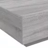 Szürke sonoma színű dohányzóasztal LED-lámpákkal 80x80x31 cm