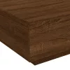 Barna tölgyszínű dohányzóasztal LED-lámpákkal 80 x 8 0x 31 cm