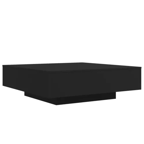 Fekete szerelt fa dohányzóasztal 100 x 100 x 31 cm