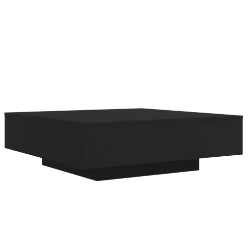 Fekete szerelt fa dohányzóasztal 100 x 100 x 31 cm