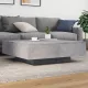 Betonszürke szerelt fa dohányzóasztal 100x100x31 cm