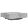 Betonszürke szerelt fa dohányzóasztal 100x100x31 cm