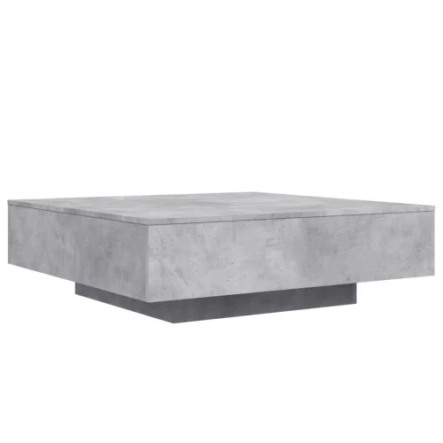 Betonszürke szerelt fa dohányzóasztal 100x100x31 cm