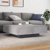 Betonszürke szerelt fa dohányzóasztal 100x100x31 cm