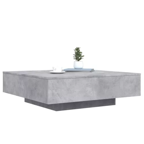 Betonszürke szerelt fa dohányzóasztal 100x100x31 cm