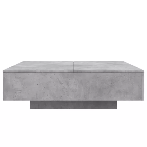 Betonszürke szerelt fa dohányzóasztal 100x100x31 cm