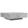Betonszürke szerelt fa dohányzóasztal 100x100x31 cm