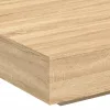 Sonoma tölgy színű dohányzóasztal LED-lámpákkal 100x100x31 cm