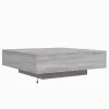 Szürke sonoma színű dohányzóasztal LED-lámpákkal 100x100x31 cm
