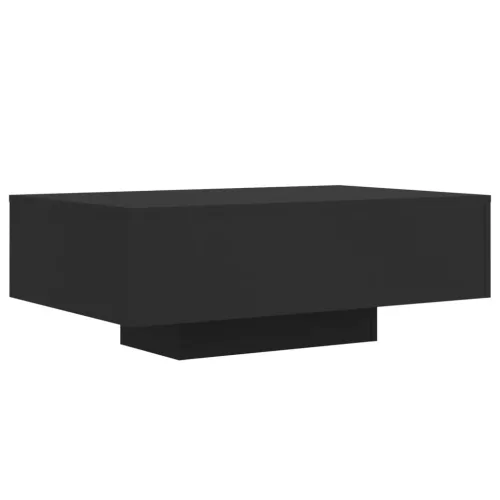 Fekete dohányzóasztal LED-lámpákkal 85 x 55 x 31 cm