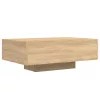 Sonoma tölgy színű dohányzóasztal LED-lámpákkal 85 x 55 x 31 cm