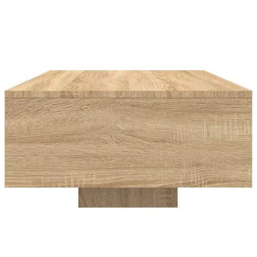 Sonoma tölgy színű dohányzóasztal LED-lámpákkal 85 x 55 x 31 cm