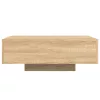 Sonoma tölgy színű dohányzóasztal LED-lámpákkal 85 x 55 x 31 cm
