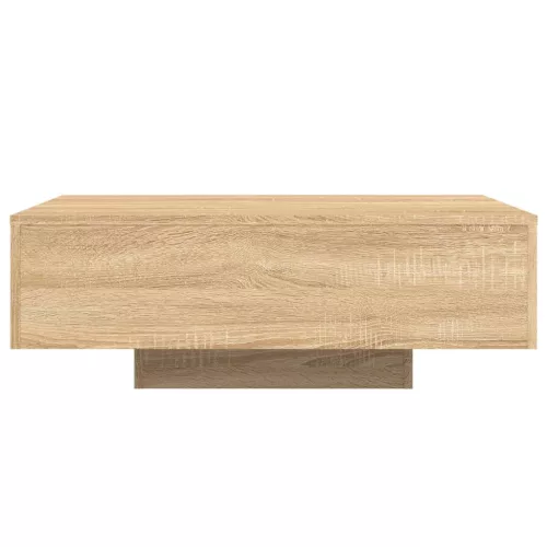 Sonoma tölgy színű dohányzóasztal LED-lámpákkal 85 x 55 x 31 cm