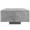 Betonszürke dohányzóasztal LED-lámpákkal 85 x 55 x 31 cm