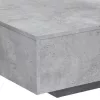 Betonszürke dohányzóasztal LED-lámpákkal 85 x 55 x 31 cm
