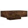 Füstös tölgy színű dohányzóasztal LED-lámpákkal 85 x 55 x 31 cm