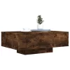 Füstös tölgy színű dohányzóasztal LED-lámpákkal 85 x 55 x 31 cm