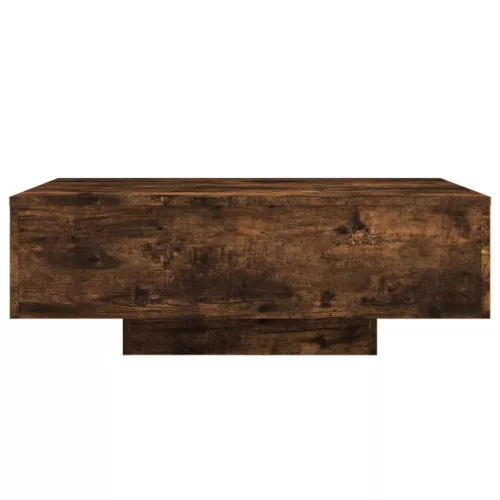 Füstös tölgy színű dohányzóasztal LED-lámpákkal 85 x 55 x 31 cm