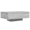 Szürke sonoma színű dohányzóasztal LED-lámpákkal 85x55x31 cm