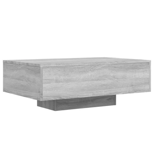 Szürke sonoma színű dohányzóasztal LED-lámpákkal 85x55x31 cm