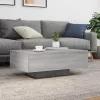 Szürke sonoma színű dohányzóasztal LED-lámpákkal 85x55x31 cm