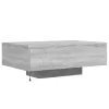 Szürke sonoma színű dohányzóasztal LED-lámpákkal 85x55x31 cm