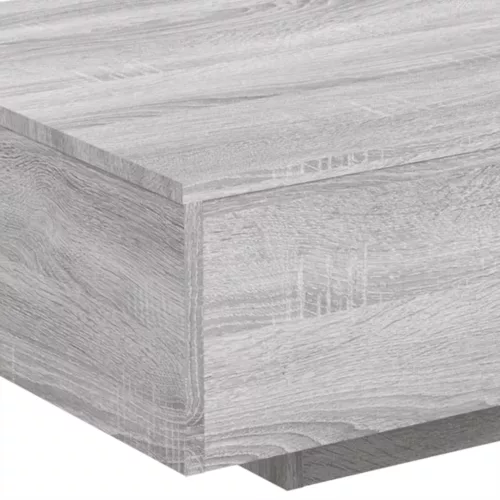 Szürke sonoma színű dohányzóasztal LED-lámpákkal 85x55x31 cm