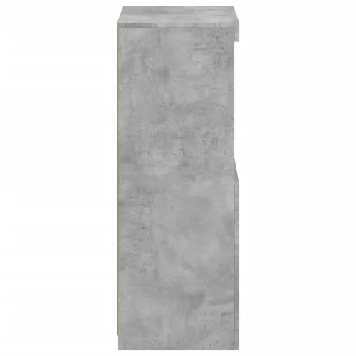 Betonszürke tálalószekrény LED-világítással 41 x 37 x 100 cm