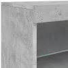 Betonszürke tálalószekrény LED-világítással 60 x 37 x 67 cm