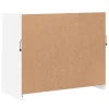 Fehér tálalószekrény LED-világítással 81 x 37 x 67 cm