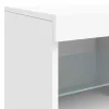 Fehér tálalószekrény LED-világítással 81 x 37 x 67 cm